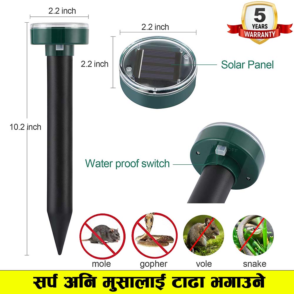 ✅ Solar Snake / Rat Repellent( 5 years Guarantee)